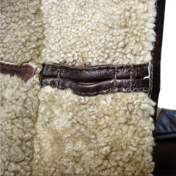 Vtg Kenzo shearling coat made in France size small - Picture 8 of 9